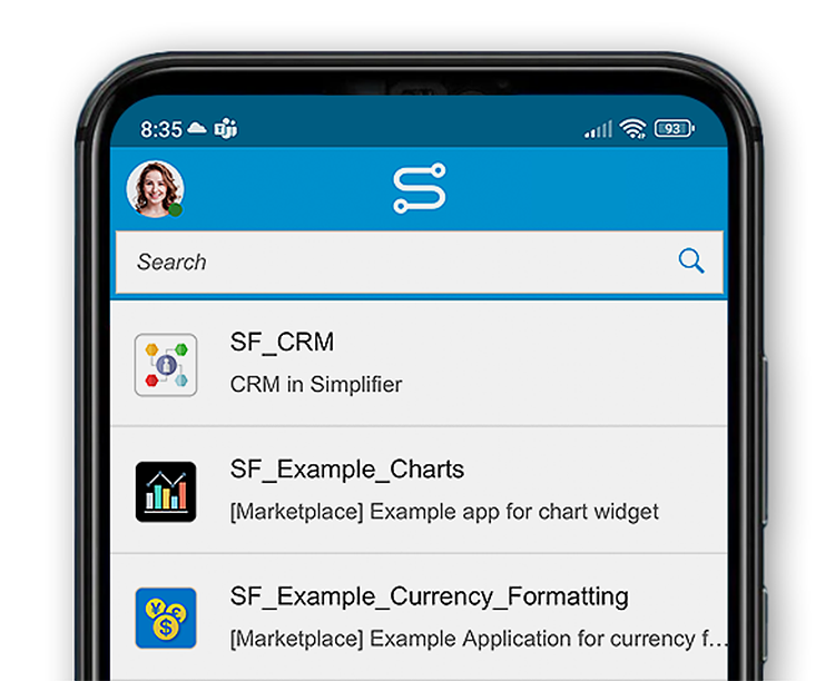 Universal Mobile Client - Simplifier-Multifunktionstool für Low-Code-Anwendungsentwicklung