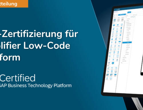 Simplifier Low-Code-Plattform ist von SAP zertifiziert als Build on SAP Business Technology Platform